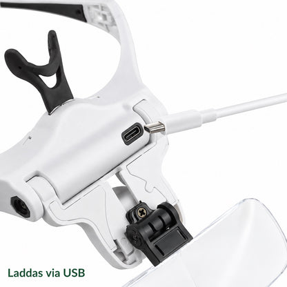Förstoringsglasögon som laddas via USB