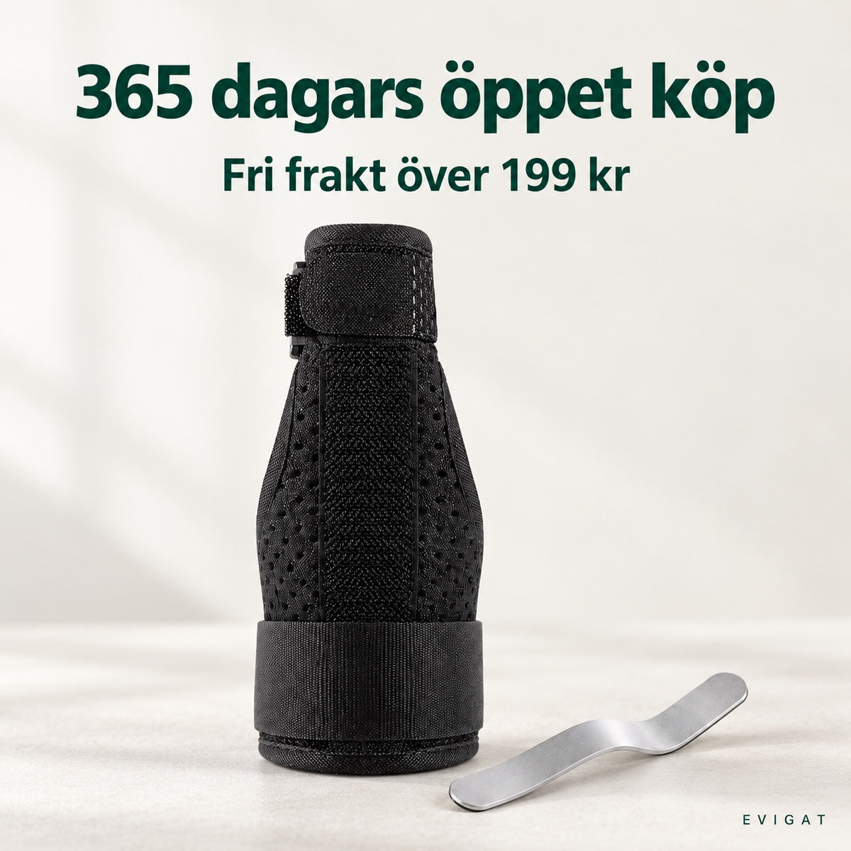 365 dagars öppet köp och fri frakt över 199 kr, svart tumstöd med lös skena