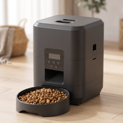 Automatisk foderautomat med timer för hund och katt