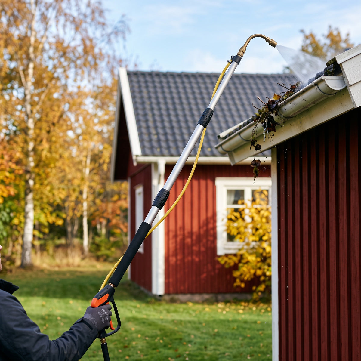 Högtrycksstav tak och rännor