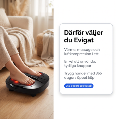Elektrisk Fotmassage med Shiatsu och Infraröd Värme