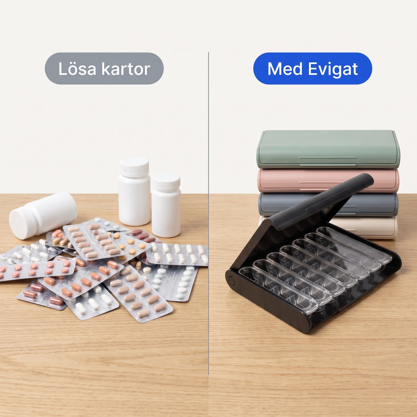Medicase Veckodosett med 7 Dagsaskar och Fyra Fack per Dag