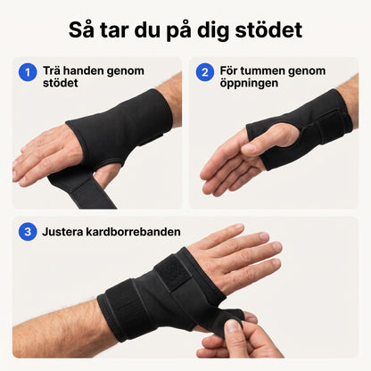 Tumstöd med Skena för Tumme och Handled, Justerbart