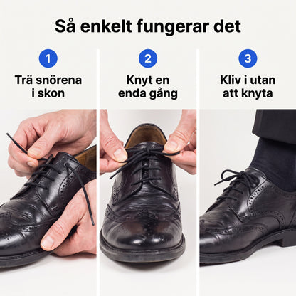 Elastiska Skosnören i 3 Par, Slipp Knyta och Kliv i Direkt