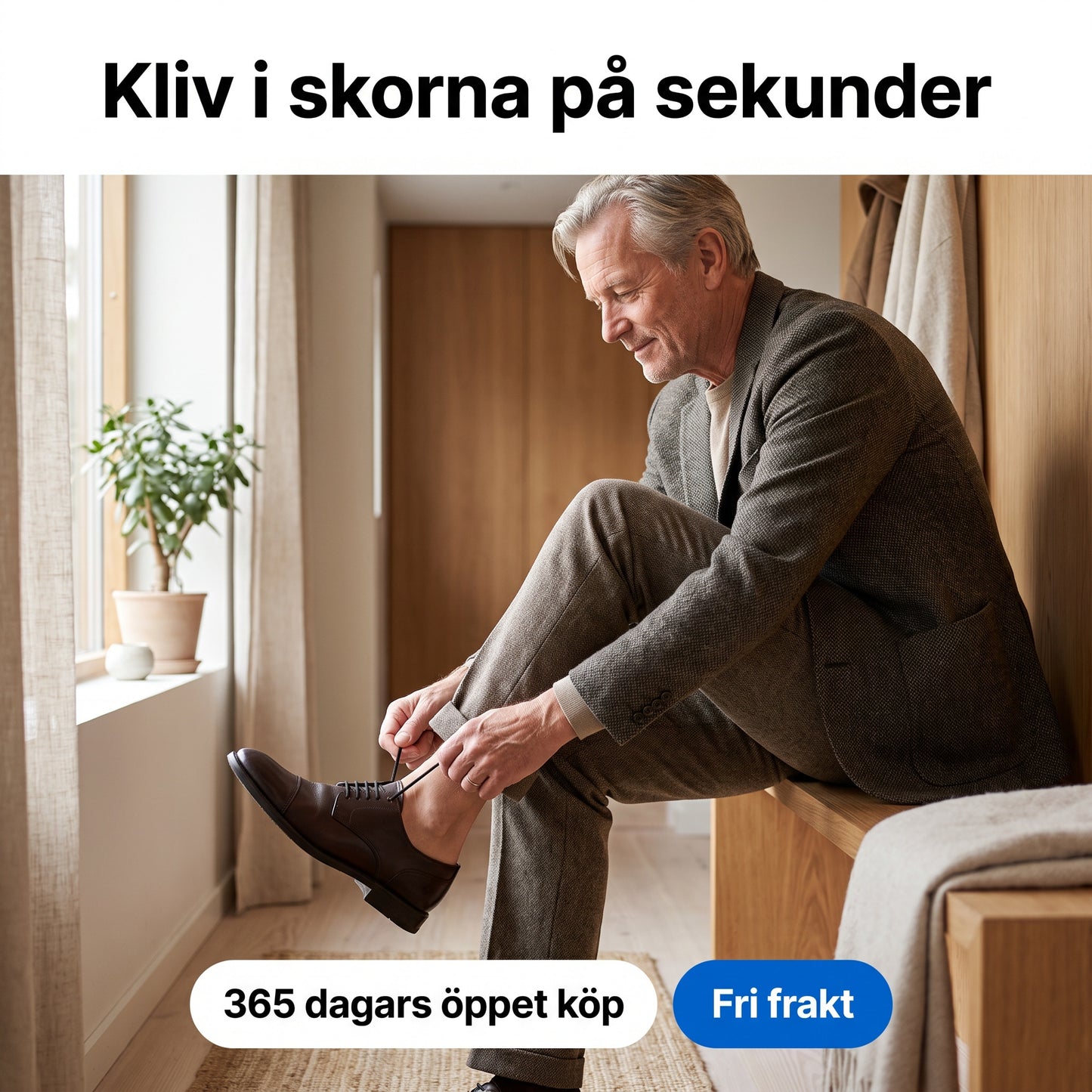 Elastiska Skosnören i 3 Par, Slipp Knyta och Kliv i Direkt