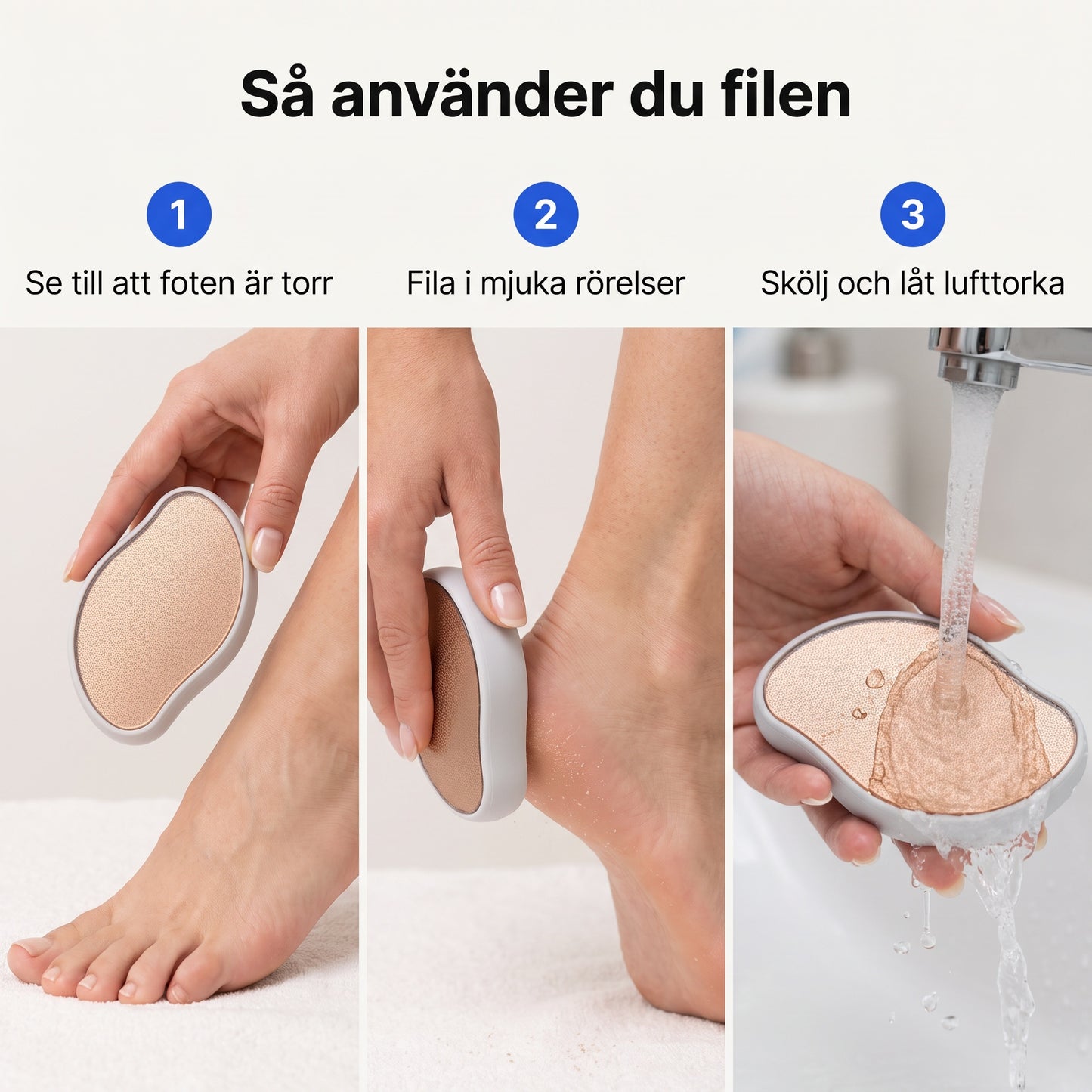 Ergonomisk Fotfil i Nanoglas, Skonsam mot Hård Hud