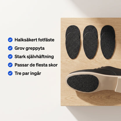 Självhäftande halkskyddssulor i 3 par