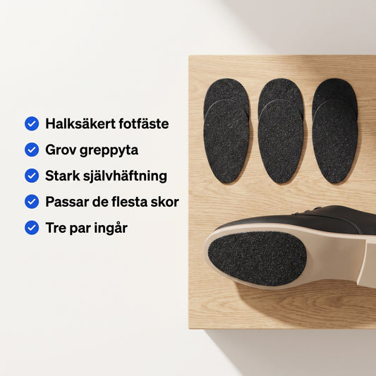 Självhäftande halkskyddssulor i 3 par