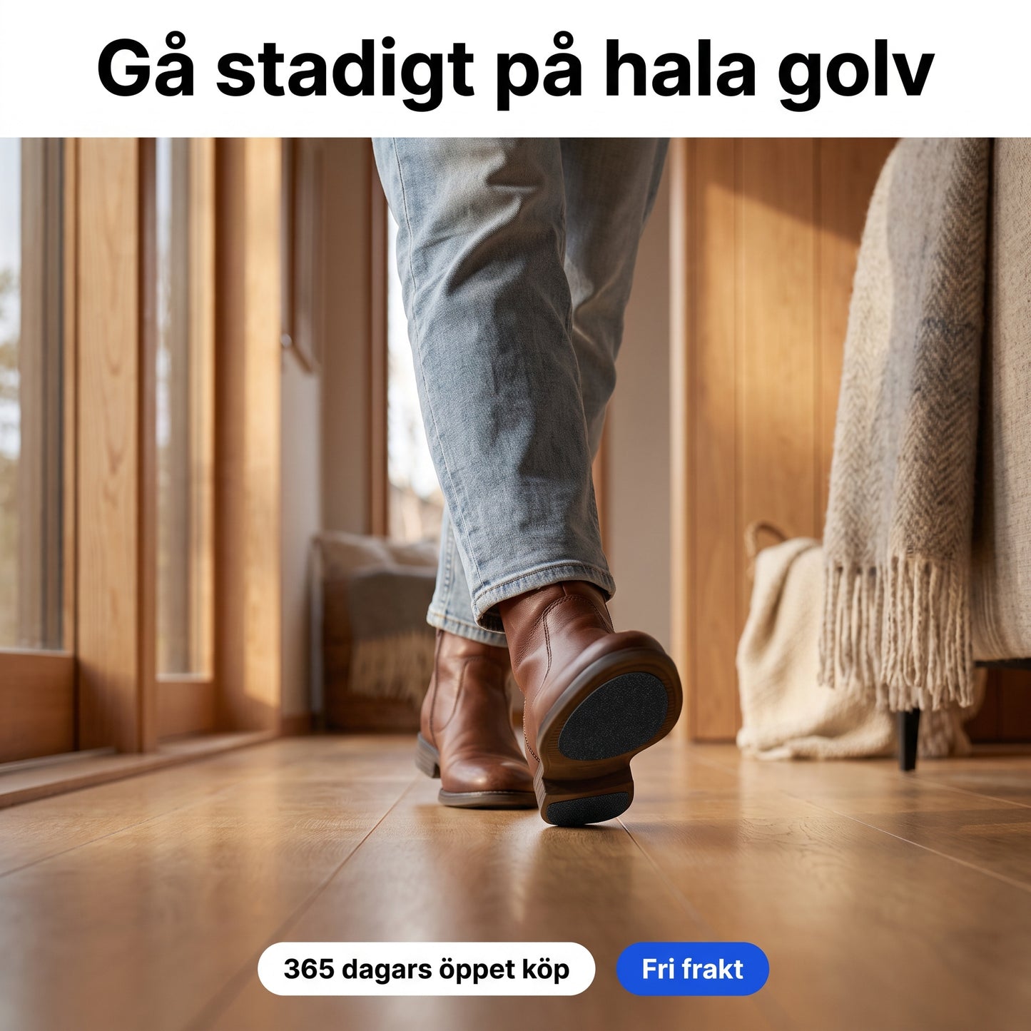Självhäftande Halkskyddssulor i 3 Par för Halksäkert Fotfäste
