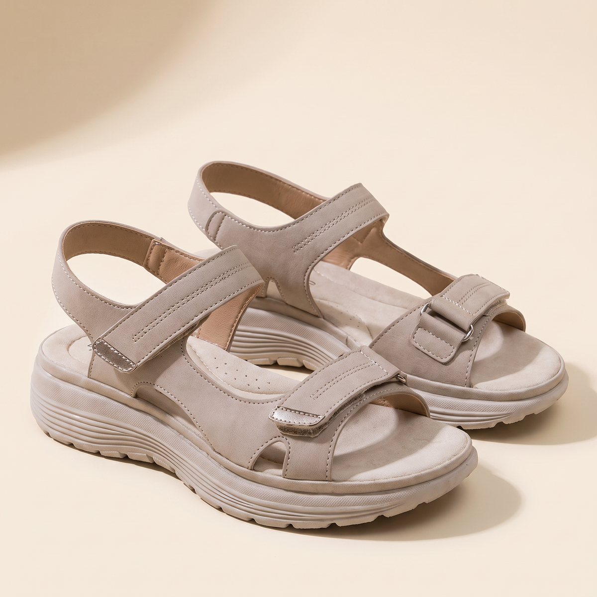 Damsandaler beige